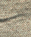 Fine sett Z/S 2-2 diamond twill in contrasting undyed brown and white yarns; copied for a client from a find from Hadrian's wall but suitable for much of the pre-Norman Conquest period